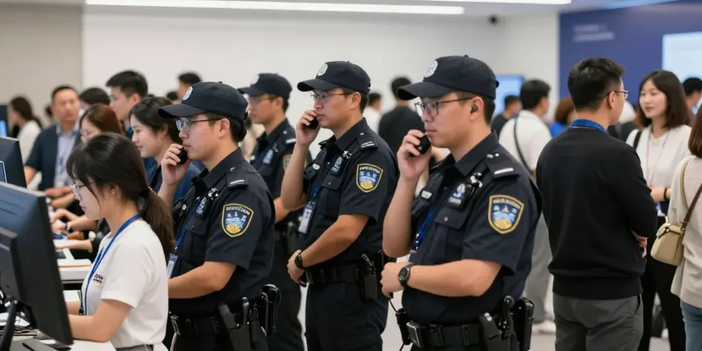 Security Solutions by a professional security team providing local services at a corporate event